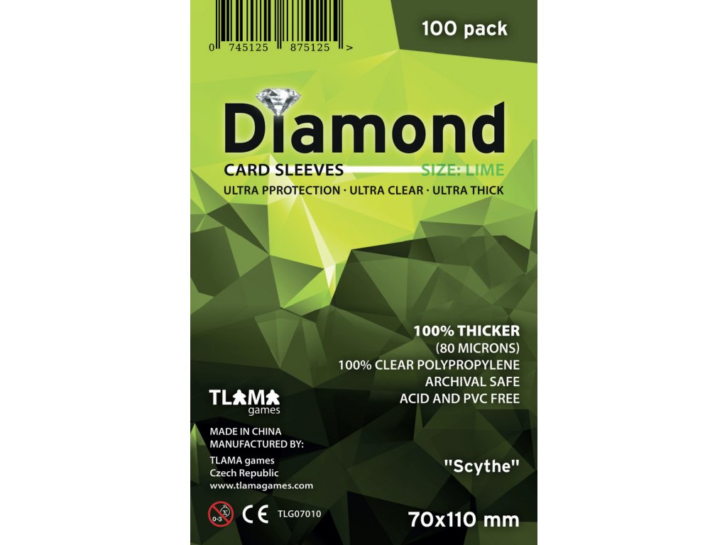 Obaly na karty Diamond Lime: "Scythe" (70x110 mm)