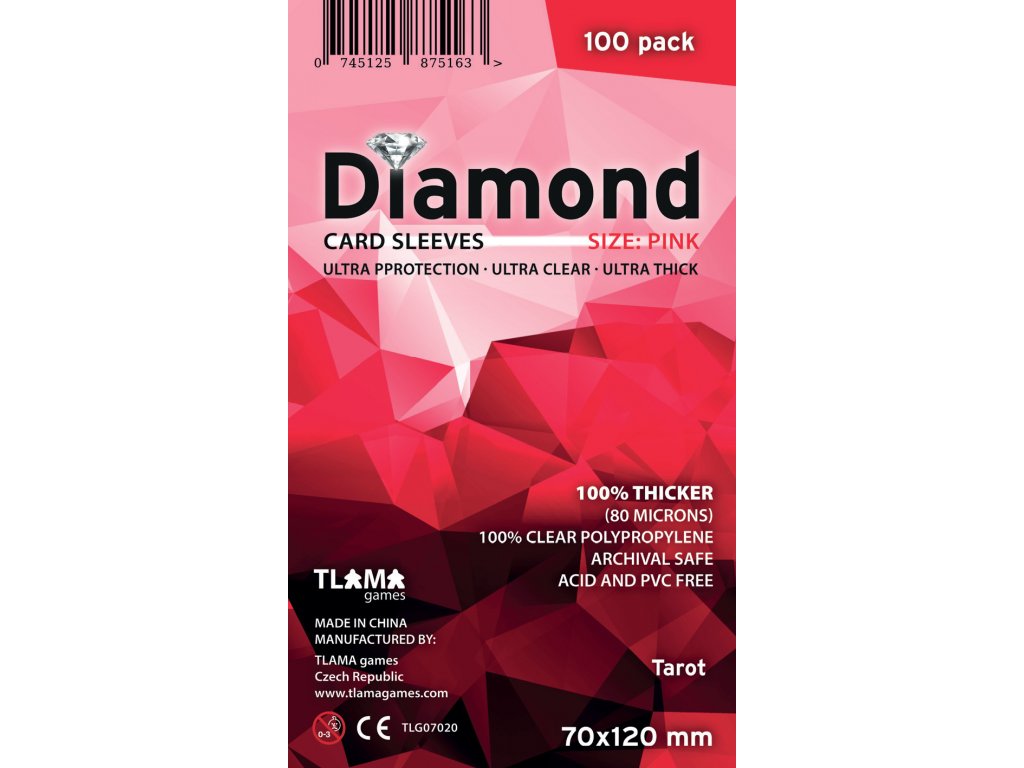 Obaly na karty Diamond Pink: Tarot (70x120 mm)