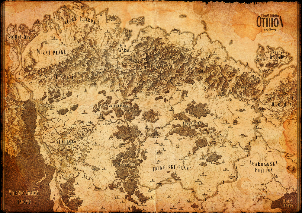 Dračí hlídka - Mapa světa Domovina – království Othion