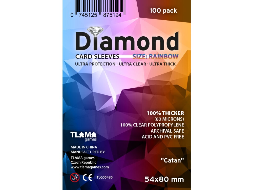 Obaly na karty Diamond Rainbow: "Catan" (54x80 mm)